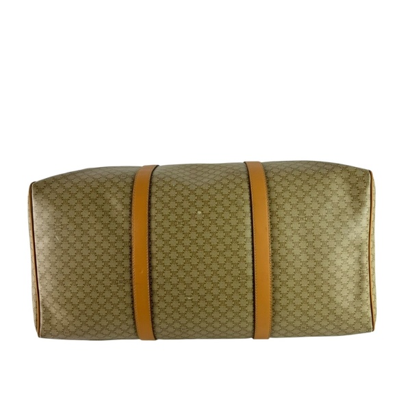 Genuine CELINE Paris Tan Macadam Signature Logo Duffle Travel Bag Authenticated - Picture 9 of 16